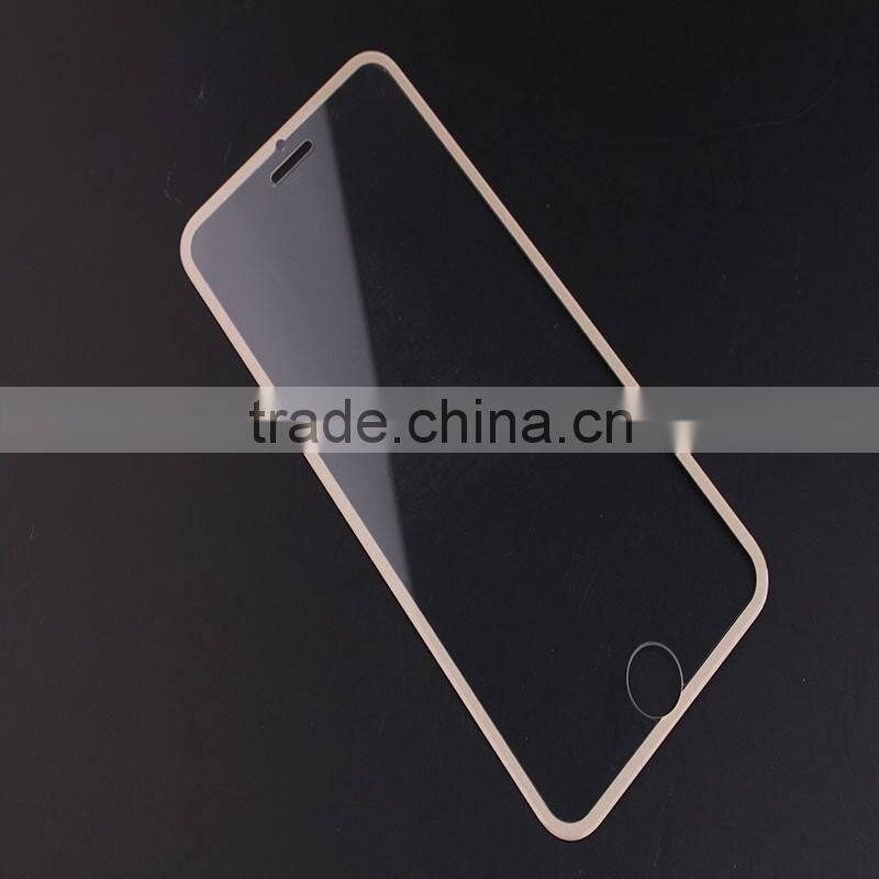 Luxury Gold Border 9H Tempered Glass Explosion Proof Screen Protector Wholesales