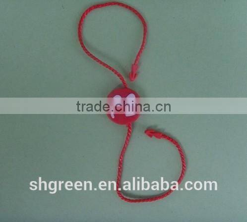Plastic double sides embossed logo string seal tag