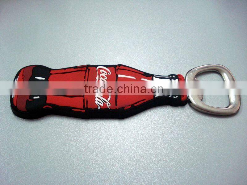 rubber plastic red bottle opener with colorful