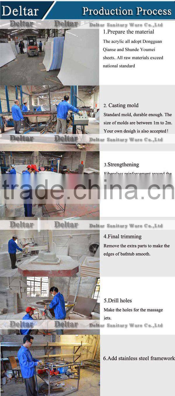 1800mm 2 person indoor hot tub, two side glass bathtub, freestanding bathtub popular acrylic bathtubs