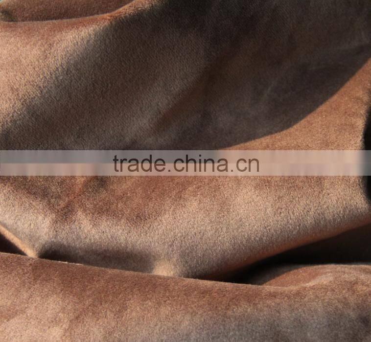 100% Polyester manufacture bonded composite plush fabric for sofa for home textile