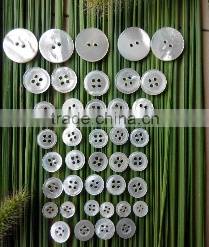 high end mother of pearl shell button for menswear