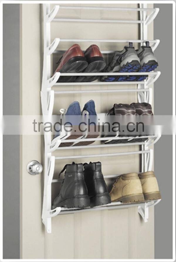 2015 hot sale iron space saving 21 pair shoe rack