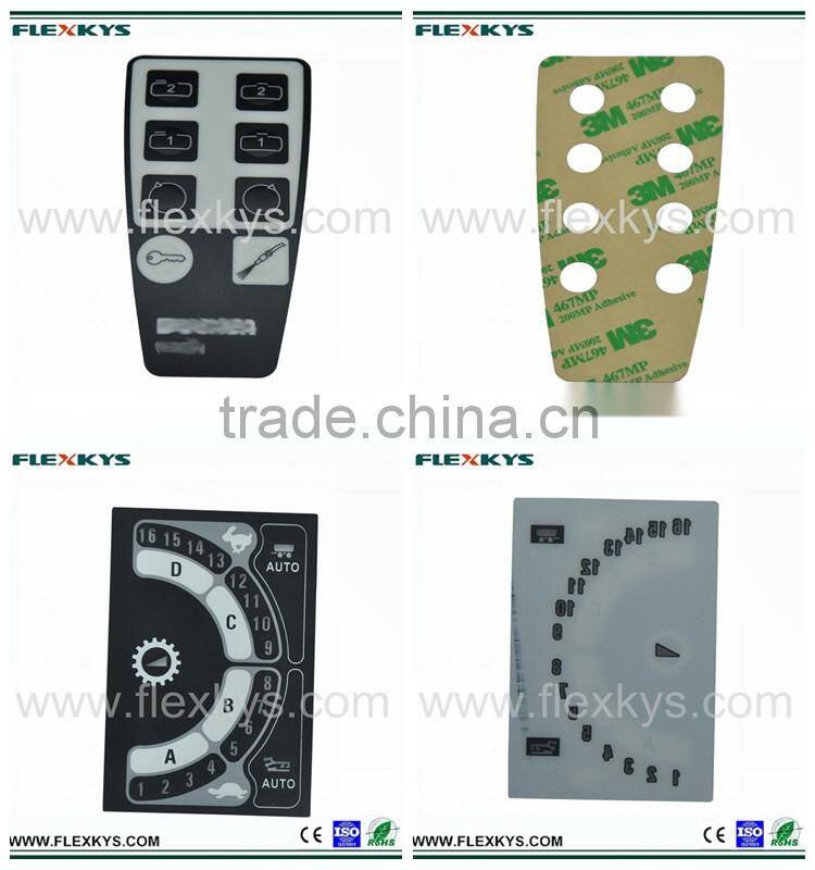 Pillow Embossed High Quality Graphic Overlay for Membrane Control Panel