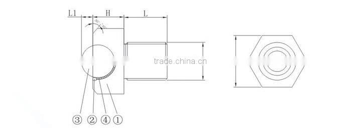 Hex bolts ball rollers