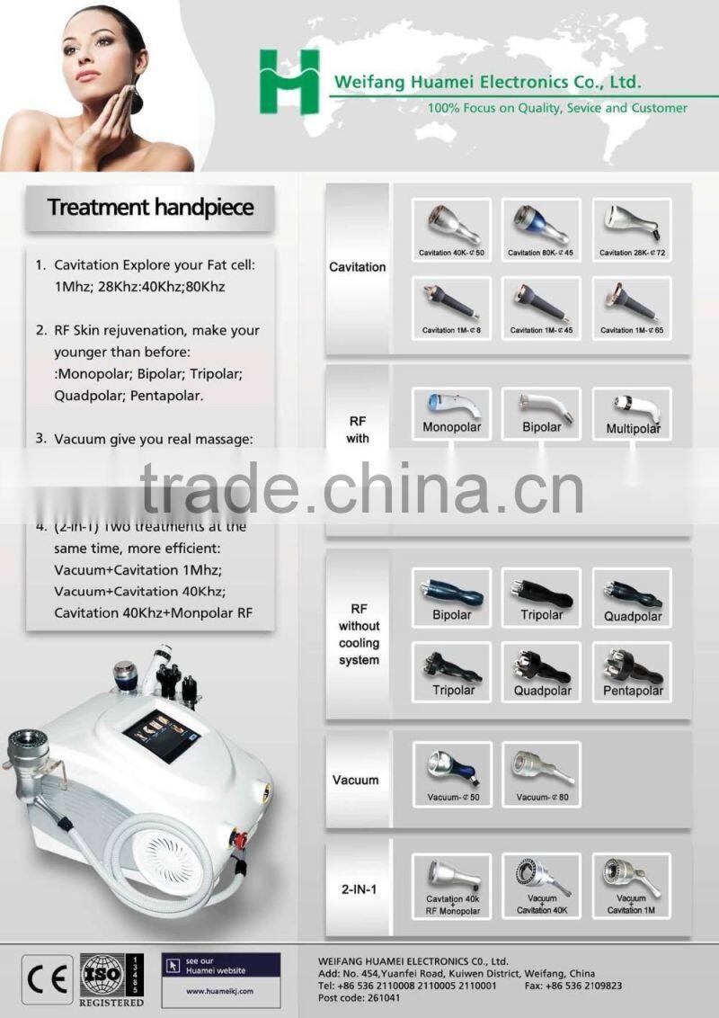 Professional 3 in 1 RF+Cavitation+Vacuum multifunctional salon facial beauty machine