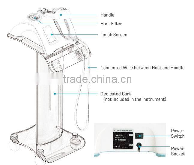 Professional mesotherapy vaccum meso gun Hydrolifting Beauty Equipment (CE Approved)