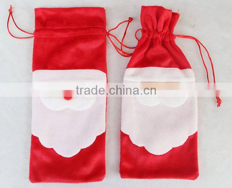 New Christmas Decorations Red Wine Bottle Cover Bags Xmas Santa Claus Christmas Table Dinner Decoration Ornaments Home Ornament