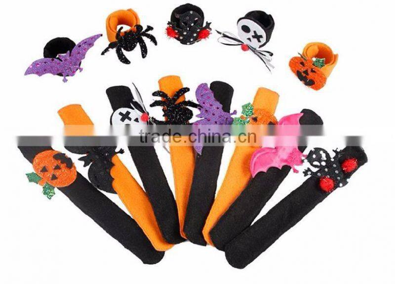 Shrapnel + Flannel San Wristband with Bat Pumpkin Ghost for Halloween Party School Kids Gift