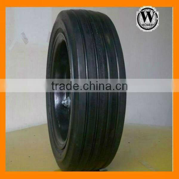 top3 brand wonray tires solid trailer tire 3.60-8 with wheel rims for sale