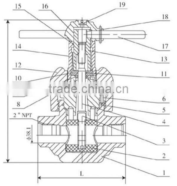 API 6D mud gate valve from 2000 PSI to 5000 PSI for oilfield
