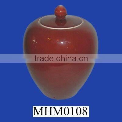 Human face Ceramic Pumpkin Jar