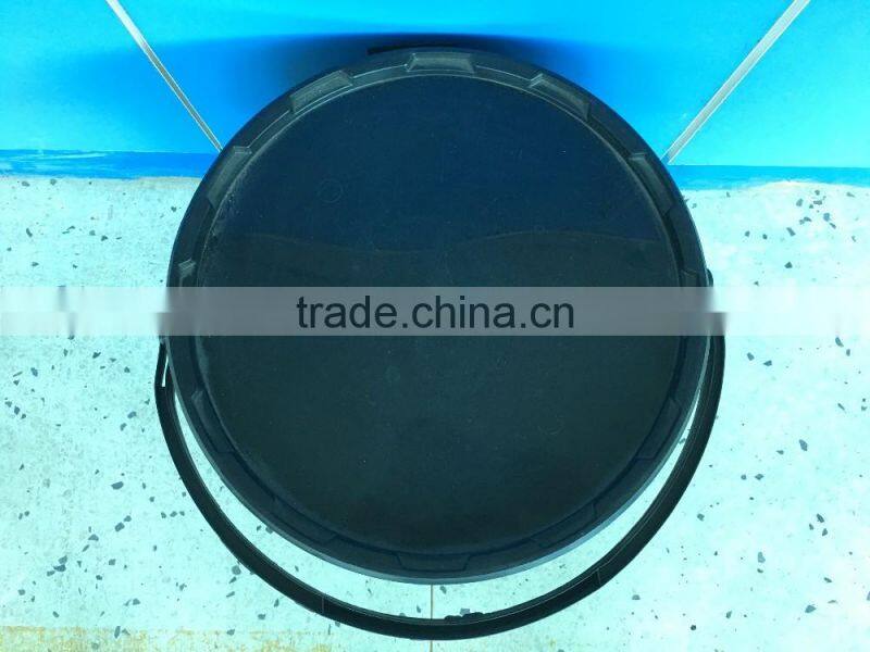 Black Plastic Barrel Pail Bucket 10 Gallon Bucket with Handle