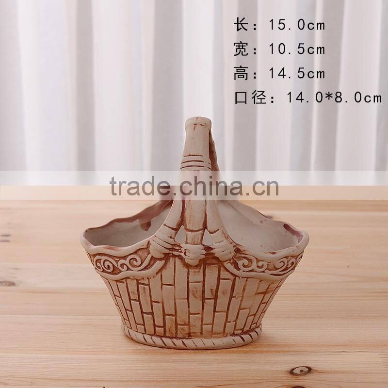 Ceramics Flower Pot for Home Office Desk Garden Decoration