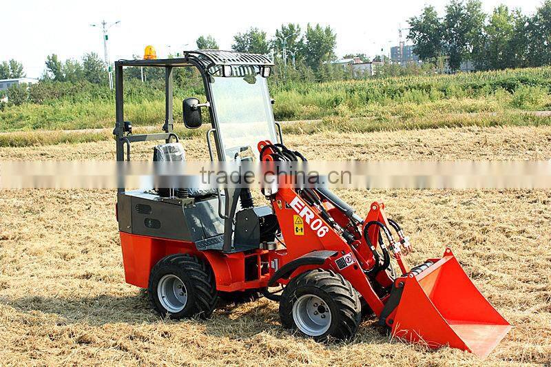 Everun ER06 Futter agricultural Farm Maschine front end Hydrostatik Mini Radlader/Hoflader mit CE/Euro 3 Norm