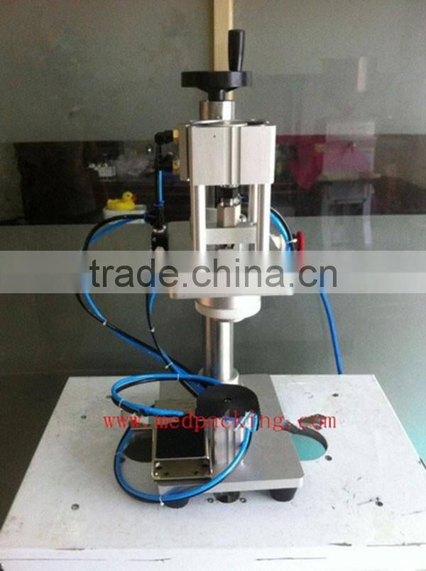 Semi automatic perfume bottle aluminum spray pump closure/cap crimper/crimping