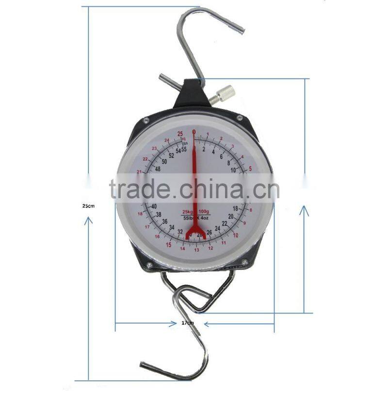 2017 high quality 0.1kg 1kg 5kg 10kg 25kg Hanging spring scale