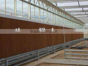 Cooling pad system for greenhouse