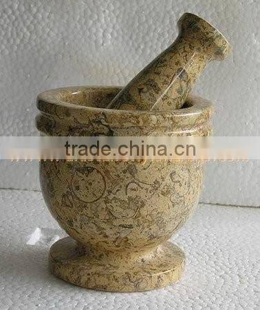 MARBLE MORTAR AND PESTLE HANDICRAFTS