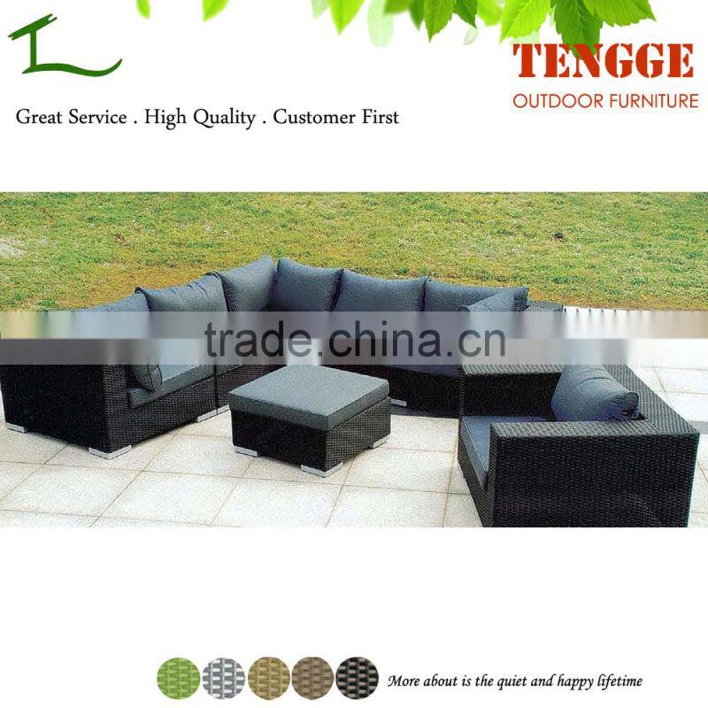 YH-6027 Outdoor furniture waterproof rattan sectional sofa set
