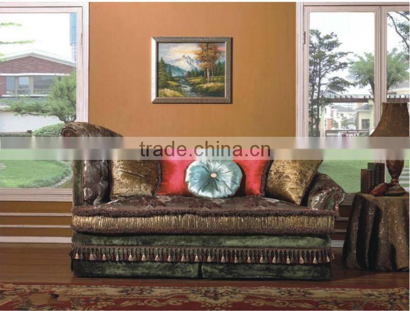 Arabia Style Chesterfield Sofa Bed, Living Room Fabric Couch,Leisure Chaise Longue, Middle East Style Living Room Furniture
