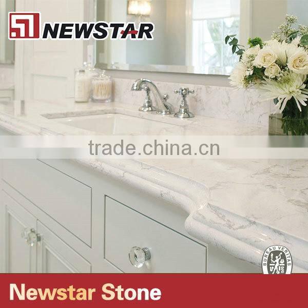 Newstar hotel white quartz bathroom top