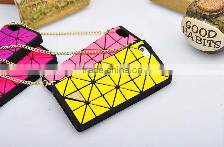 hot sell silicone case for iphone5/5s/4s fashion tartan design