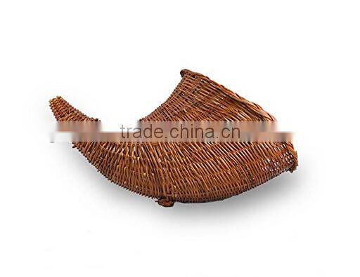 Planter with Basket Beautiful Floral Basket wicker rattan cornucopia basket