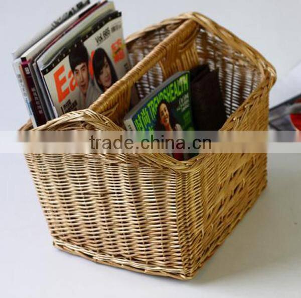 Floor Wicker Magzine wire Basket