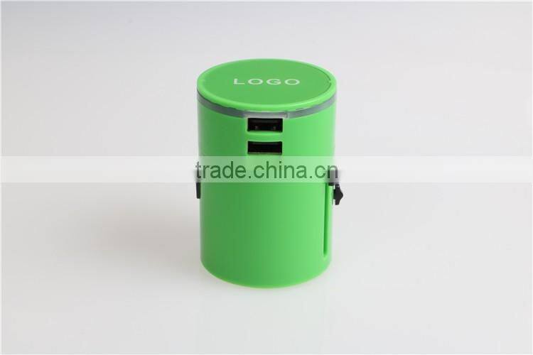 USB Global Travel Adapter For New Year's Gift and Travel Gift of 3.1A with LED light