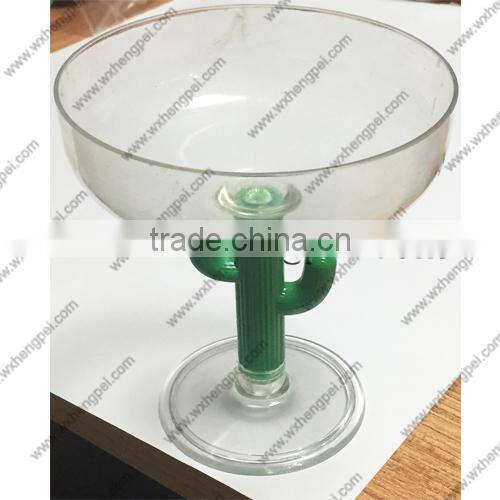 Cleverish portable cute transparent cactus plastic storage jewelry wedding bowl tray