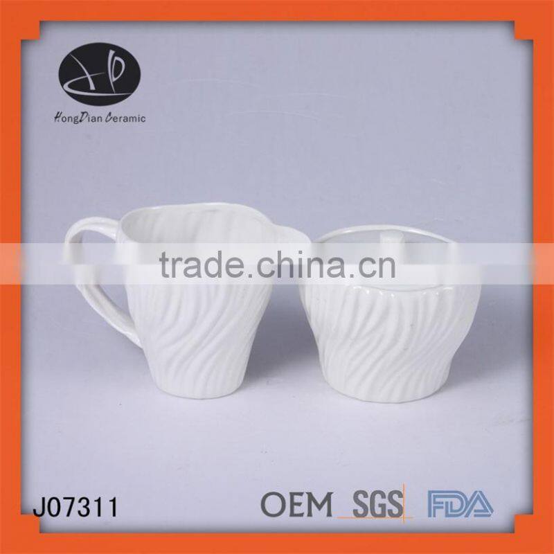 white porcelain ceramic sugar pot and milk pot,Milk Bowl Sugar Bowl