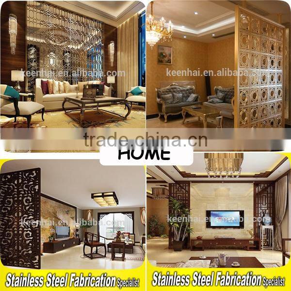 2015 Hot Sale Decorative Stainless Steel Folding Dressing Room Partition