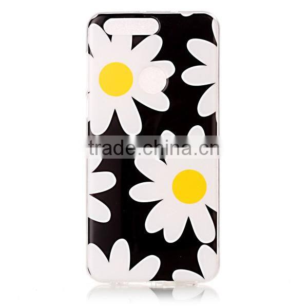 Accept custom IMD craft flower pattern soft TPU back case cover for Huawei Honor8