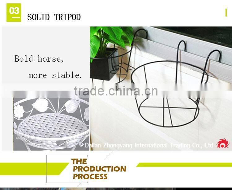 home decoration hanging basket modern metal folding plant stand