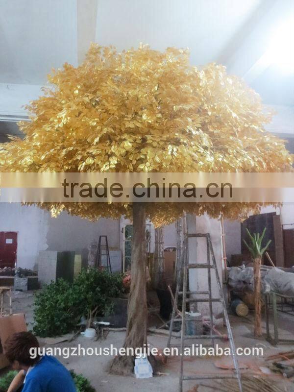 SJ2001008 wholesale artificial tree landscape cheap make model tree golden artificial outdoor trees