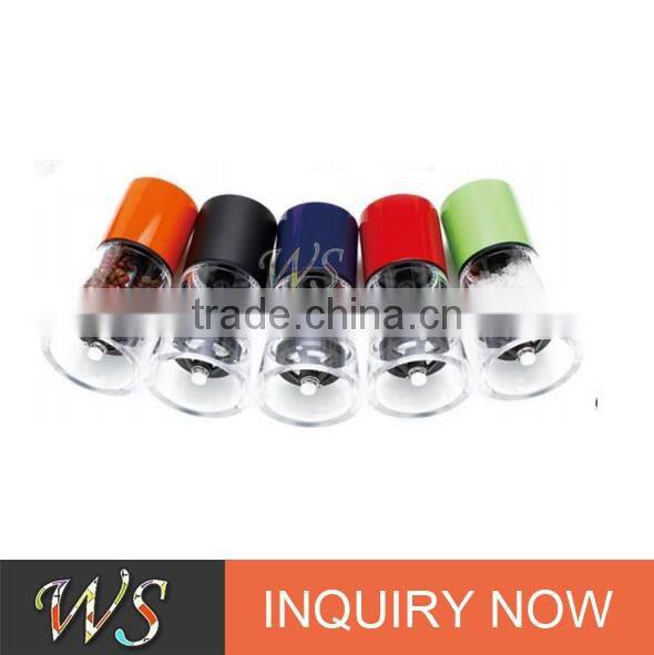 WS-PG18 Small size colorful casing Salt and pepper grinder set