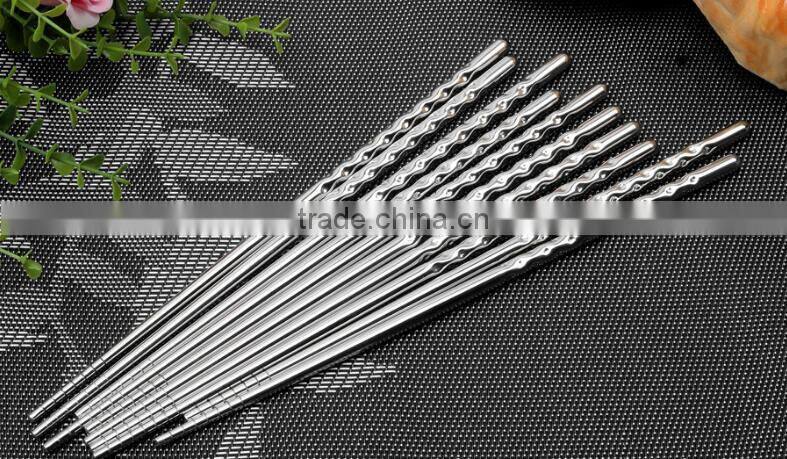 Wholesale stainless steel twisted chopsticks