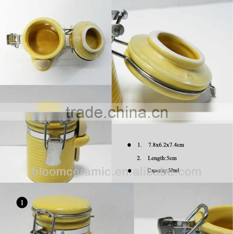 Colored storage jar for wholesale