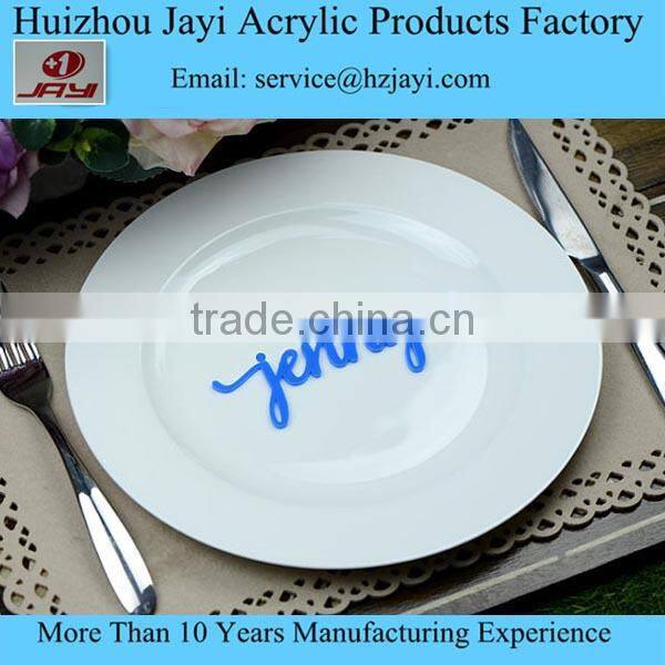 Acrylic Wedding Place card alternative, place setting, wedding party acrylic name tag