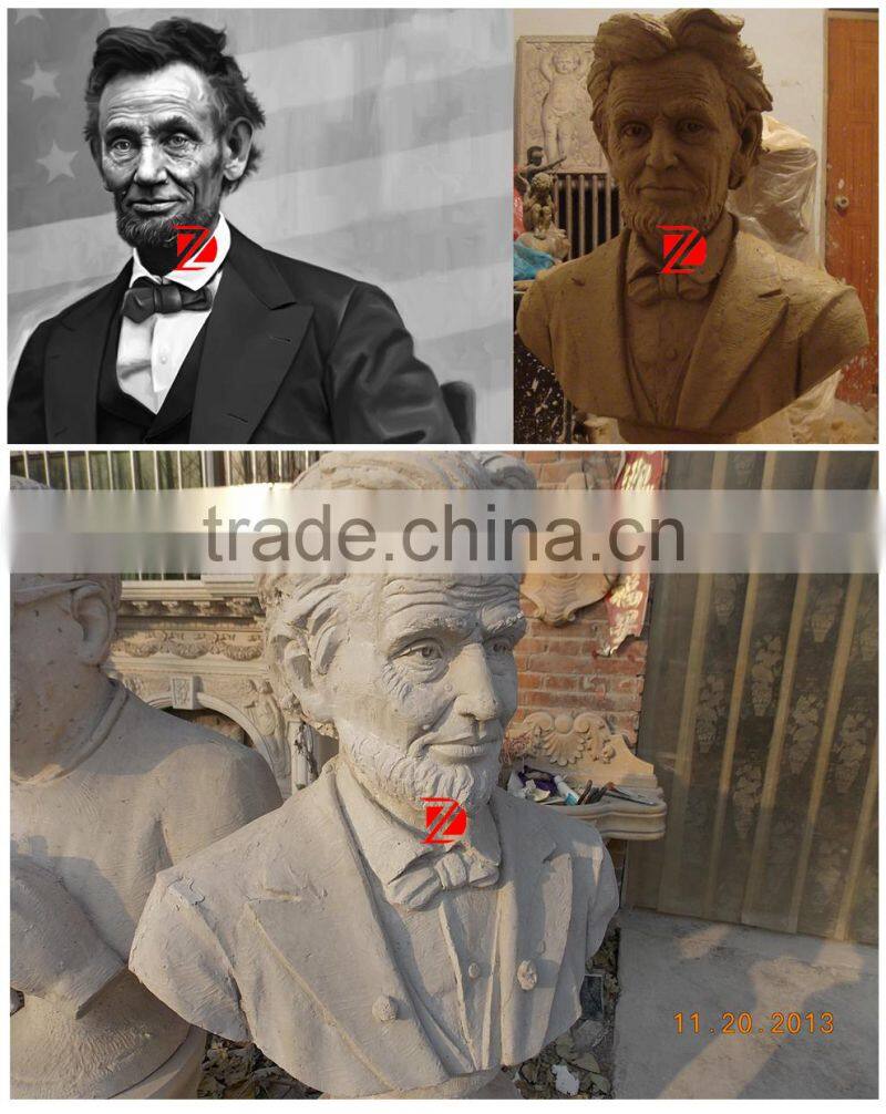 bronze Lincoln bust statue,famous figure bust sculpture