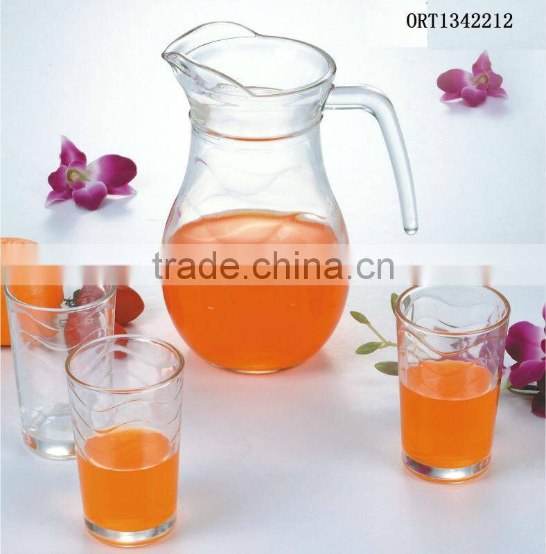 christams hanlloween 1.L 1.5L water glass jug set with color printing