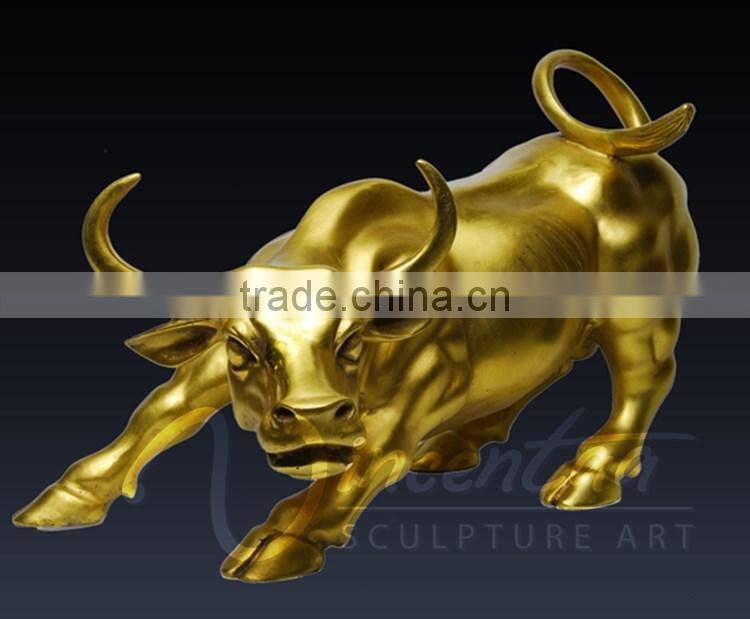 home decorative small size wall street bull bronze animal sculpture