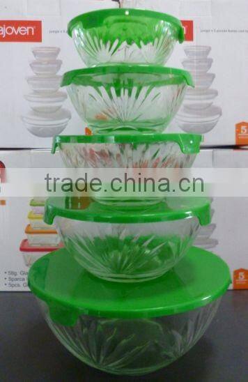 New Products cheap glass salad bowl with lid