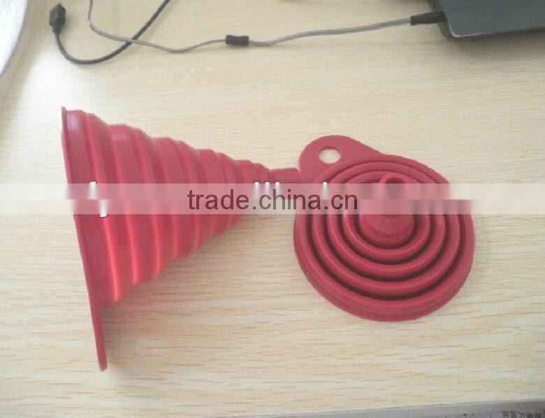 eco-friendly silicone foldable funnel for kichen