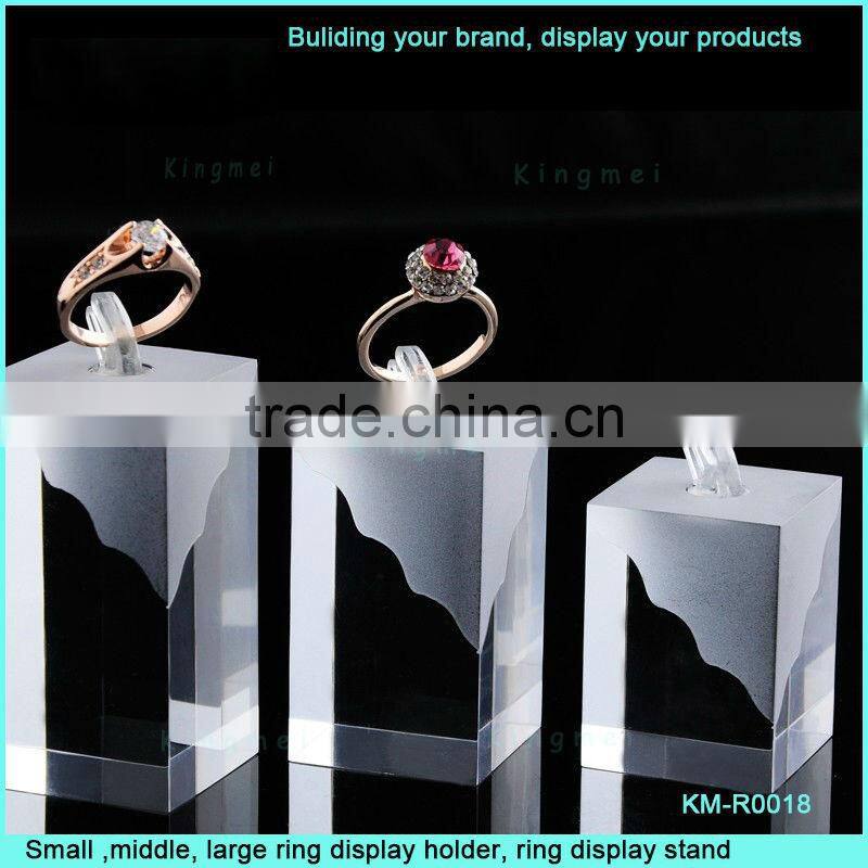 New design 2 holes soir flower acrylic earring display stand