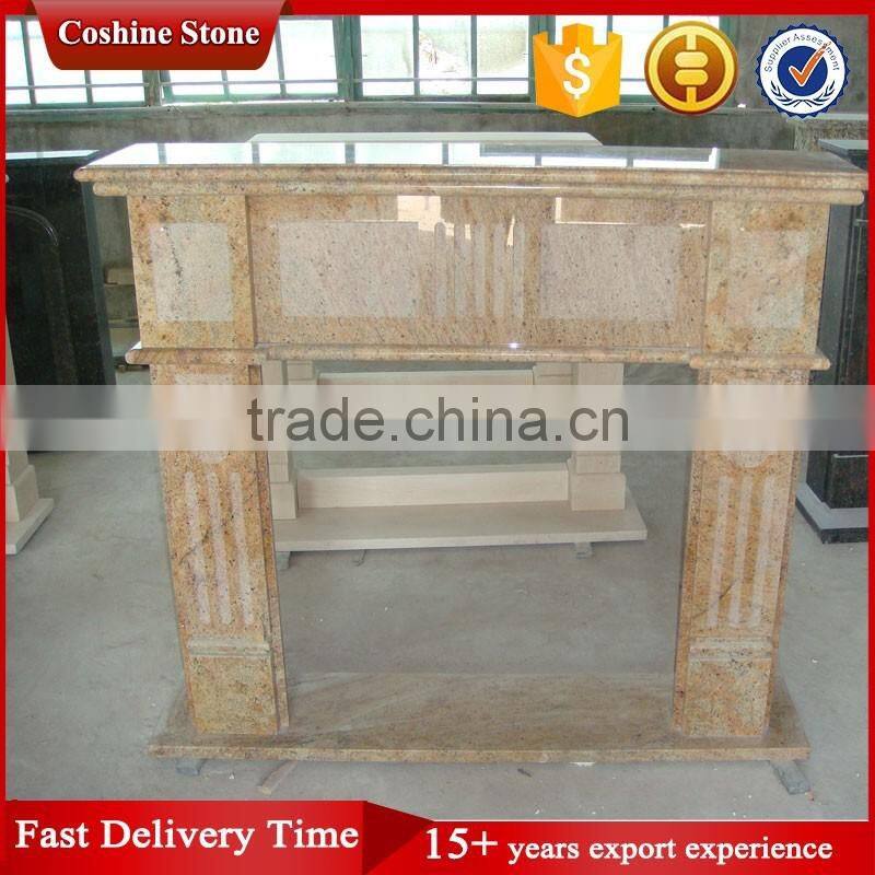 Chinese Light Yellow Granite Fireplace Surround