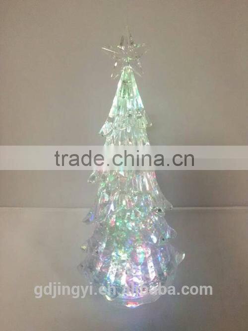 14.8inch New acrylic product transparent LED Lighted christmas tree for christmas decoration