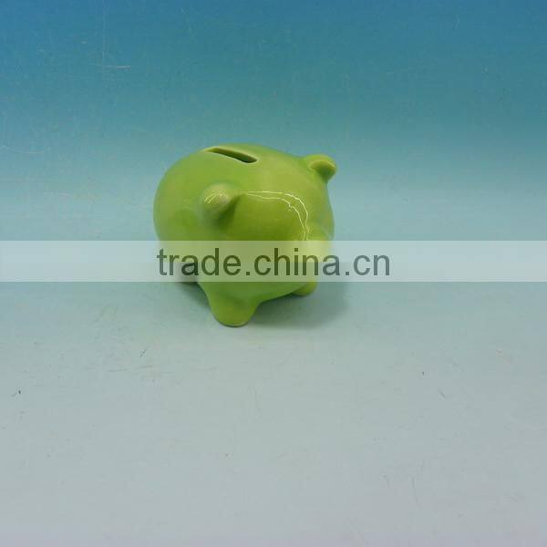 Single color ceramic coin bank money box