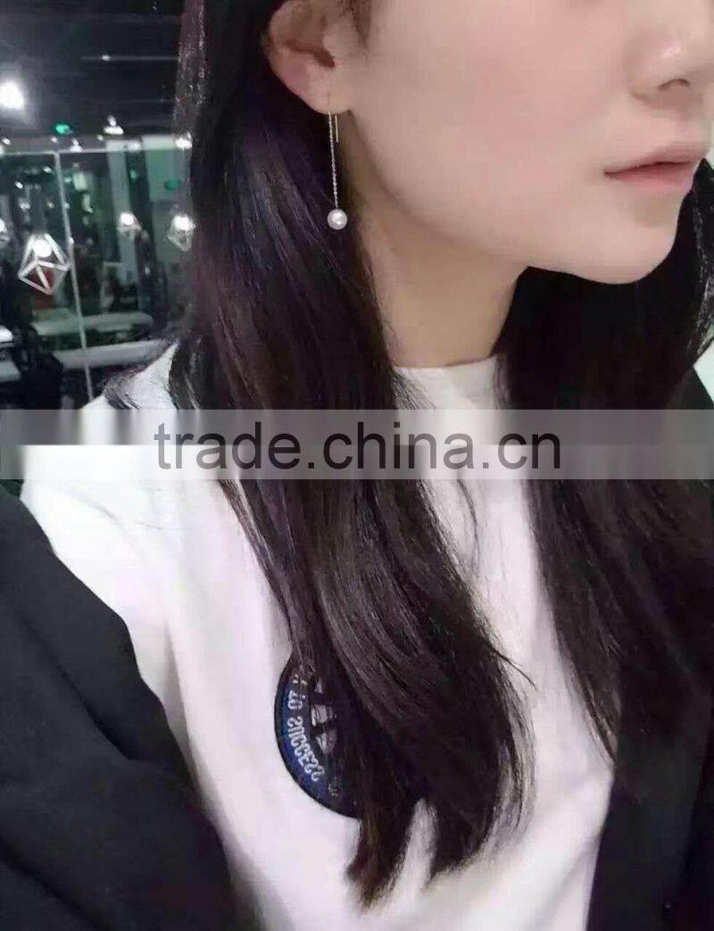 latest 5-5.5mm white Akoya pearls14k gold earring designs